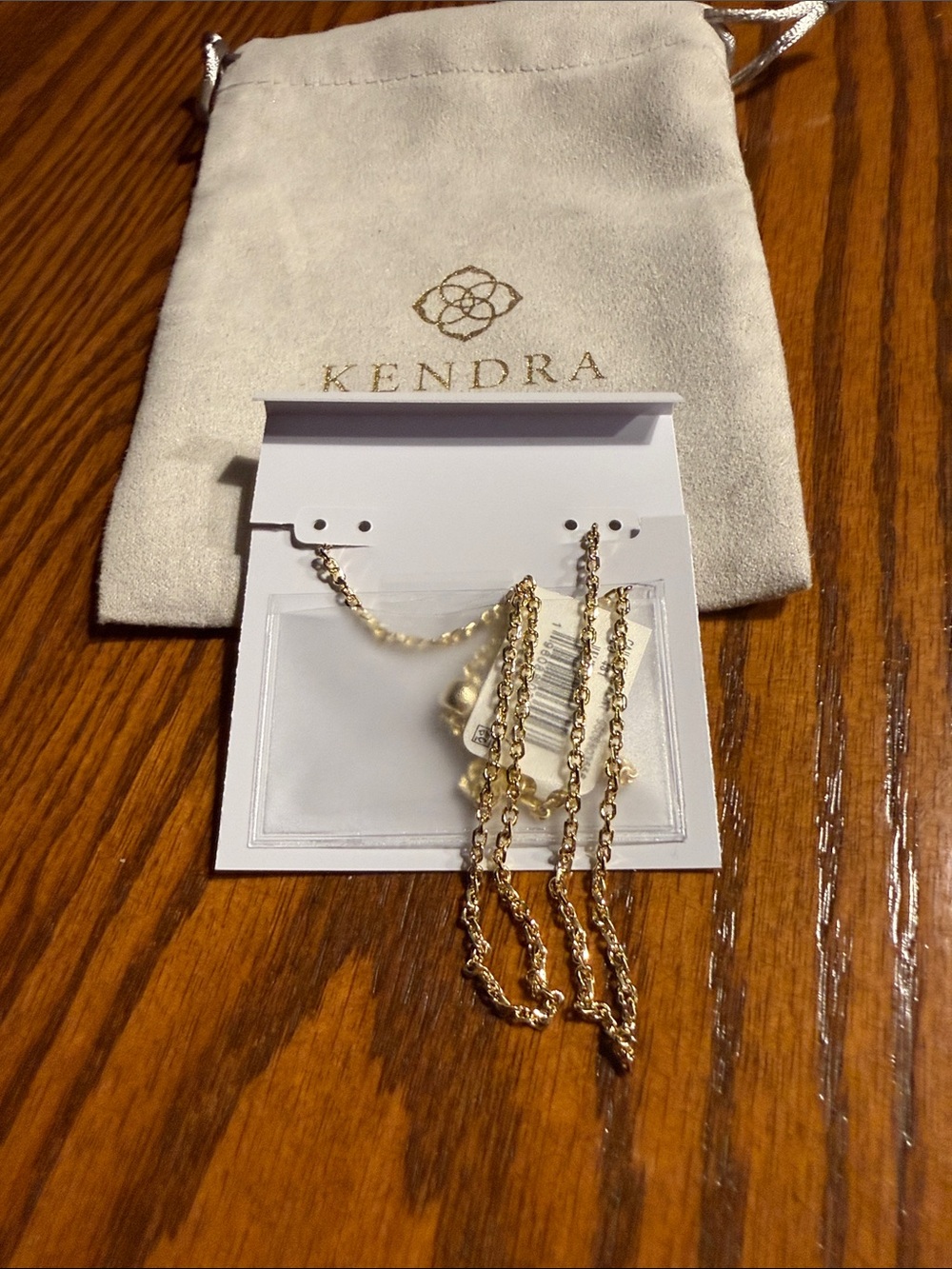 Kendra Scott Gold Necklace with Deep Blue Stone - Picture 3 of 4